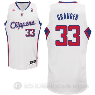 Camiseta Granger #33 Los Angeles Clippers Blanco - Haga un click en la imagen para cerrar